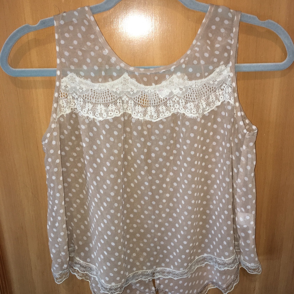 Sheer Polka Dot Top